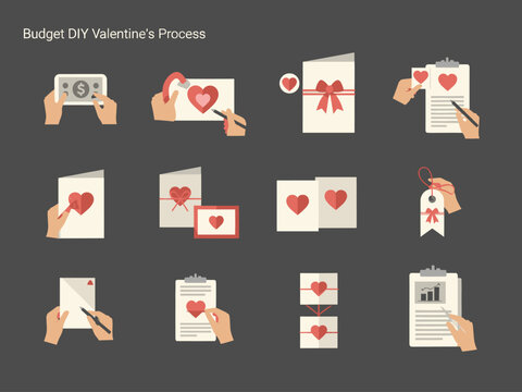 Illustration of hands holding paper and writing. Use this for presentations, articles, marketing and any visual communication need.
