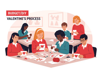 Illustration of a person sitting at desk with scissors. Could be used for a variety of creative or business purposes. Modern, clean style.