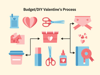 An illustration of a pink plastic container with blue lid. Great for illustrating articles about food storage, meal preparation, or leftovers.