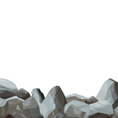 Rocks. stylized background with rocks illustration and empty place for text