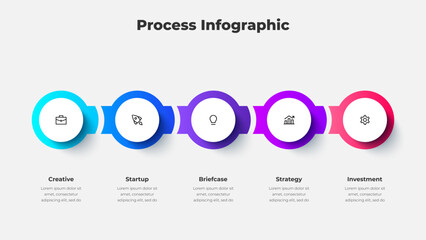Abstract Connection Infographic Diagram for Data Flow and System Structure