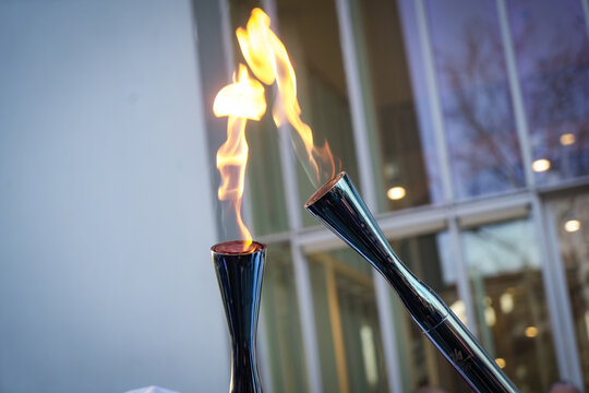 The passing of the flame of the Milano Cortina 2026 Olympic torches