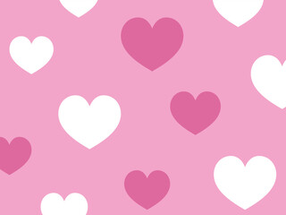 かわいいポップなハート模様背景