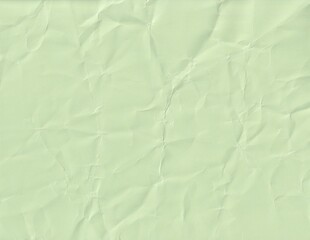 Obraz premium Textured paper surface with wrinkles and creases displaying a light green color and soft shadows in a simple layout