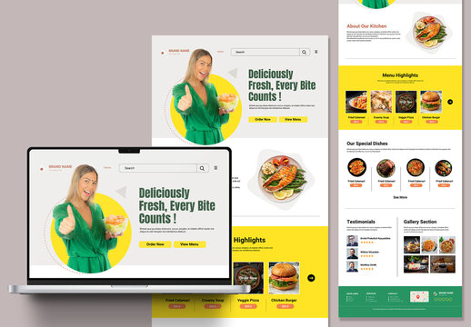 Restaurant Landing Page Layout