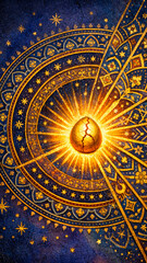 Fototapeta premium Ornamental Seed Breaking Into Light