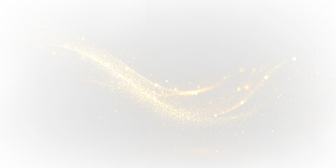 Fototapeta premium PNG Golden Light Trail Overlay PNG on transparent background