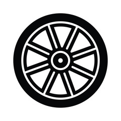 Fototapeta premium Car Wheel Vector Illustration
