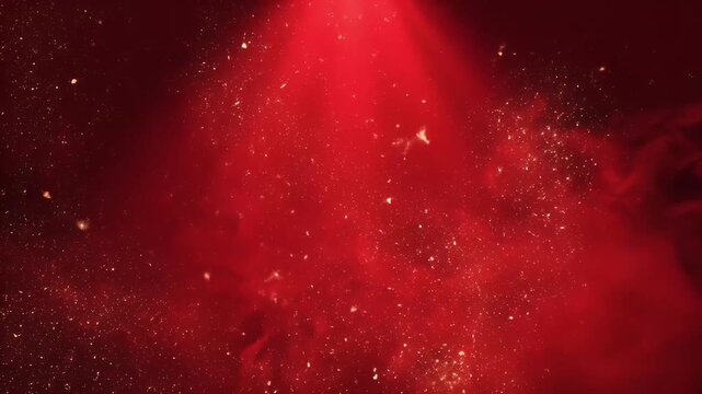 Abstract red cloud formation with light effects for background use