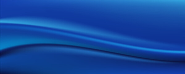 Obraz premium Blue abstract smooth background, calming gradient texture, soft flowing waves, vibrant cool shades