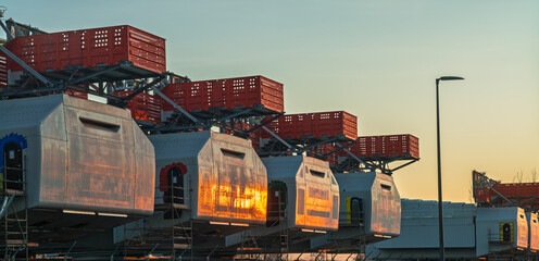 high-power offshore wind turbines at the factory site