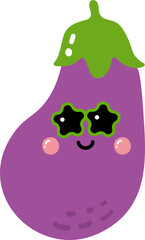 Cute Cartoon Eggplant