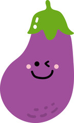 Cute Cartoon Eggplant