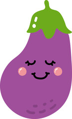 Cute Cartoon Eggplant