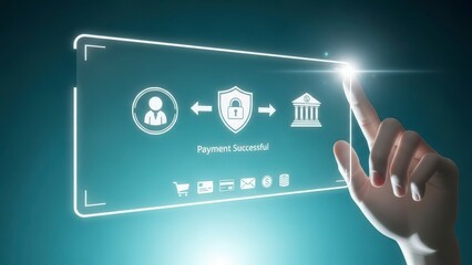 Digital payment success icon isolated on white background