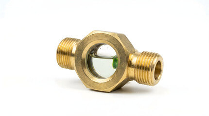 Brass plumbing sight glass valve with threaded connections