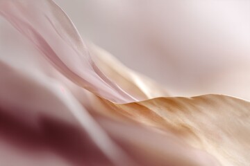 Flowing pastel fabric in soft focus abstract background