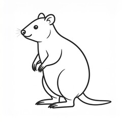 Fototapeta premium Cute Cartoon Mouse Holding Cheese Slice Vector Illustration Isolated on White