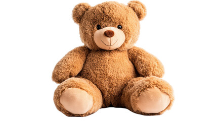 Obraz premium Cute valentine teddy bear, soft toy, love gift, isolated on transparent background