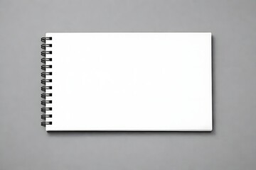 Square sketchbook mockup with spiral binding for design presentation and sketching