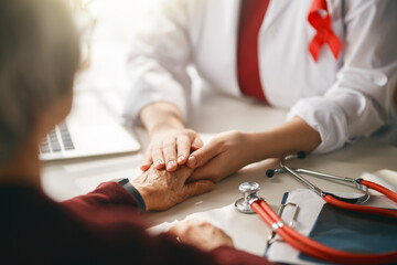 patient and a doctor in medical office