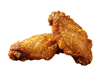 Crispy golden chicken wings with garlic seasoning.
