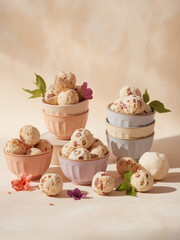 Natural freeze dried yogurt snack isolated, clean eating and healthy lifestyle concept