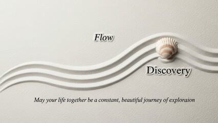 Seashell and text depicting life's journey