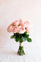 Soft Pink Roses Valentine Bouquet