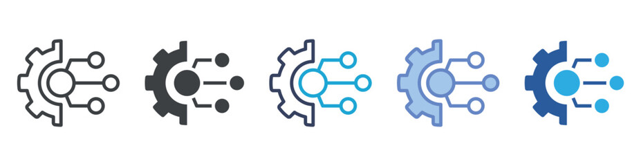 API icon set multiple style collection