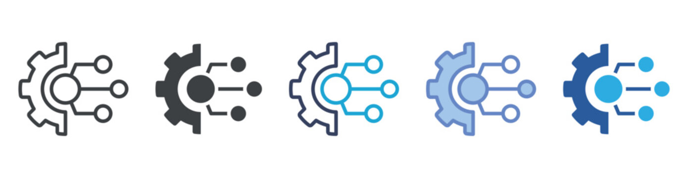 API icon set multiple style collection