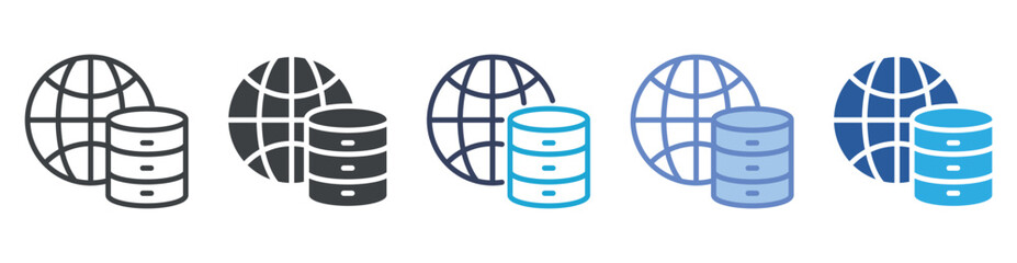 Global Data icon set multiple style collection