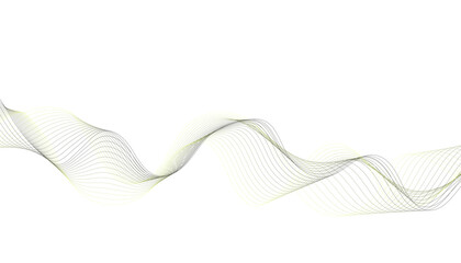Abstract Flowing Wave Lines Minimal White Background