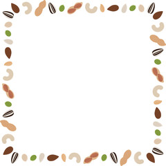 ナッツの四角形フレーム