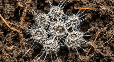 Naklejka premium Ectomycorrhizal fungi altering soil hydrophobicity