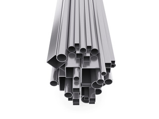 stack of steel pipes