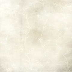 Fototapeta premium Vintage floral textured background with soft white flowers on linen-style fabric texture. Elegant neutral design perfect for backgrounds, wallpaper, and stationery.