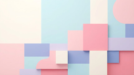 Minimal Surreal Abstract Background with Playful Color Blocks