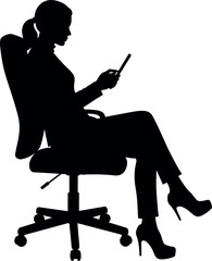 A Confident Businesswoman Standing in Formal Suit