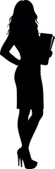 Businesswoman profile silhouette