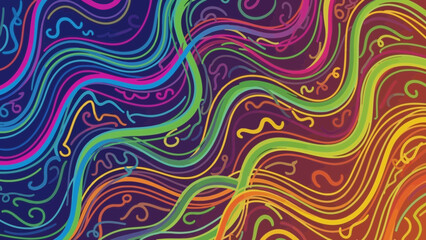 Obraz premium Vibrant flow of dynamic lines with colorful waves perfect for modern abstract design