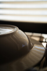 Ceramics reflecting the morning sunlight