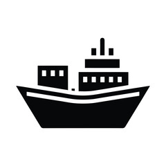 Fototapeta premium Ship or Cargo Vessel Vector Illustration