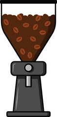 vector illustration of a coffee grinder machine