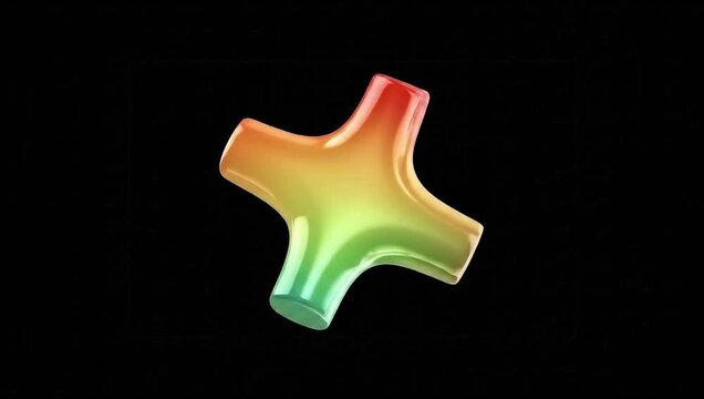 Purple Organic 3D Abstract Shape Soft Glossy Rotation Loop Creative Digital Motion