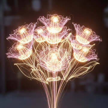 Belle fleure lumineuse