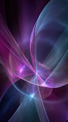 Abstract Glowing Shapes In Vibrant Colors