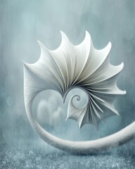 Elegant Abstract Spiral Design In Light Blue Background