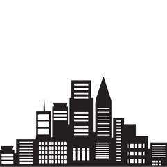 Obraz premium city lights illustration, city background, metropolitan vector, city night view, urban skyline, city silhouette, skyline outline, city architecture, buildings vector, urban design, city panorama, city