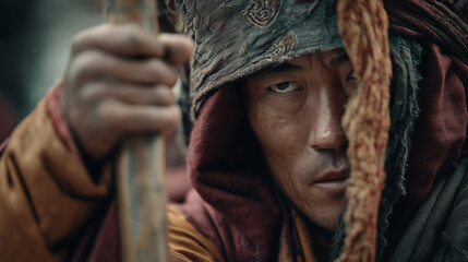 Punakha Drubchen celebration in Punakha Dzong, Bhutan, featuring monks, rituals, and cultural heritage